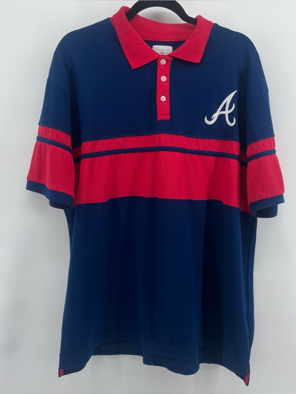 Atlanta Braves MLB General Merchandise Polo Men's Size XL Red White Blue